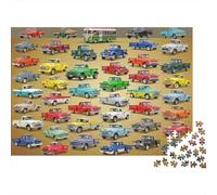 Colección Camiones Vintage 1000 Piezas Rompecabezas Collage de Camiones Clásicos para Adultos Adolescentes Juego Educativo Desestresante 38x26cm/1000pzs