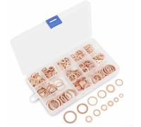 Colección completa de juntas de cobre 150PCS para sistemas hidráulicos y mantenimiento del motor Caja de almacenamiento compacta