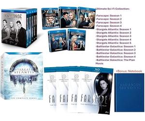 Colección completa Ultimate Sci-fi Series: Battlestar Galactica Complete Series/Farscape 20th Anniversary Complete Series & Stargate Atlantis Complete Series [Blu-ray] Set de 57 discos, Región 1/A