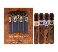 Colección Cuba de Champs para hombre, set de regalo (incluye miniatura de 5 ml, oro y rojo, azul y naranja)