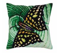 Colección D'Art Kit de cojín de punto de cruz Patrón mariposa Artículo: 5 308 Tamaño 40x40 cm.