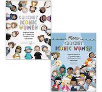 Colección de 2 libros de Crochet Iconic Women de Carla Mitrani (Mujeres icónicas de crochet, más mujeres icónicas de crochet)