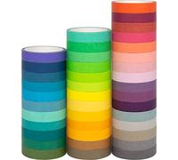 Colección de 40 rollos de cinta washi, cintas adhesivas decorativas para manualidades, para niños y para envolver regalos
