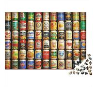 Colección de Alimentos enlatados Rompecabezas 1000 Piezas Cartón Premium para Parejas Entrenamiento De Concentración Diversión En Casa Regalo Ideal De Inauguración 70x50cm/1000pcs