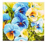 Colección de arte - Impreso Tela Aida - Azul Pensamientos