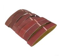 Colección de bandas de lijado Siete correas de óxido de aluminio diseñadas para un pulido eficiente en metal y madera (grano 800)