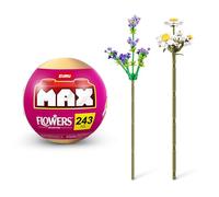 MAX Premium Flowers Building Bricks Collection (up to 243 Pieces, 2 Flowers per Capsule, 10 to Collect). (Common Daisy and Lavender, 1 Capsule)