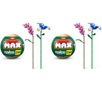 Colección de Bloques de construcción MAX Premium Flowers (Iris and Persicaria, 1 cápsula) de ZURU (hasta 240 Piezas; 2 Flores por cápsula; 10 diseños para coleccionar). (Paquete de 2)