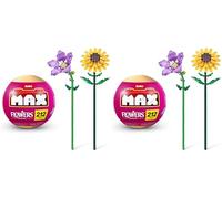 Colección de Bloques de construcción MAX Premium Flowers (Platycodon and Sunflower, 1 cápsula) de ZURU(hasta 210 Piezas; 2 Flores por cápsula; 10 diseños para coleccionar). (Paquete de 2)
