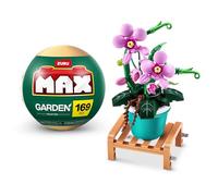 Colección de Bloques de construcción MAX Premium Garden (Phalaenopsis, 1 cápsula) de ZURU(hasta 233 Piezas; 6 diseños para coleccionar).