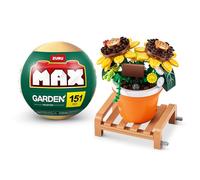 Colección de Bloques de construcción MAX Premium Garden (Pot Sunflower, 1 cápsula) de ZURU(hasta 233 Piezas; 6 diseños para coleccionar).