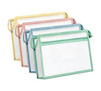 Colección de bolsas de almacenamiento de recibos, bolsas de archivos EVA con cierre de cremallera, clasificación de documentos independiente para trabajo escolar, registros en hogar, de
