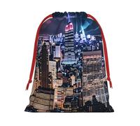 Colección de bolsas de regalo con cordón con estampado de noche de Nueva York, bolsas de regalo de cumpleaños, Navidad, regalos de fiesta
