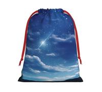 Colección de bolsas de regalo con cordón y estampado de cielo nocturno, para cumpleaños, Navidad, vacaciones, regalos de fiesta