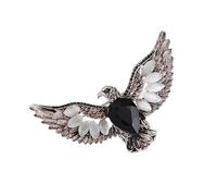 Colección de broches artísticos de animales con diseño de pájaro, accesorios de traje elegante, regalo casual para entusiastas de la moda, joyería de animales de cristal de pájaro, talla única, como