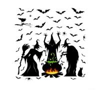 Colección de calcomanías decorativas de Halloween con bonitas brujas e iconos de temporada (10356)