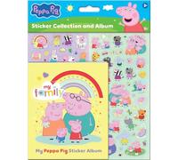 Colección de calcomanías y álbum de la familia Peppa Pig, con la nueva hermana Evie | Producto oficial | Reutilizable en superficies no porosas | A partir de 3 años, unisex | Regalos, regalos, bolsa
