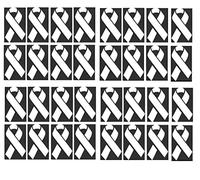 Colección de concienciación sobre el cáncer de tiroides (cinta de plantilla para tatuajes de cáncer de tiroides ~c1)