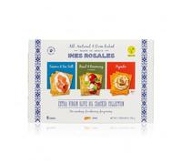 Colección de Crackers de Aceite de Oliva Virgen Extra - 1 Pack de 6 uds (3 Variedades: Sésamo, Albahaca y Pimentón) - Ines Rosales - Snacks Gourmet Saludables y Veganos - NEXU