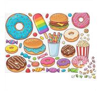Colección de Dulces Puzzle 1000 Piezas Adultos Y Jóvenes Puzzle Difícil Puzzle Complicado Más Vendido Tiempo Libre Cartón Reciclado 38x26cm/1000pcs