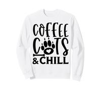 Colección de Estilo de Vida Coffee Cats & Chill Cat Lovers Sudadera