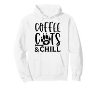 Colección de Estilo de Vida Coffee Cats & Chill Cat Lovers Sudadera con Capucha