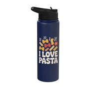Colección de fideos divertidos I Love Pasta Stainless Steel Insulated Water Bottle