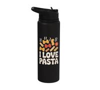 Colección de fideos divertidos I Love Pasta Stainless Steel Insulated Water Bottle
