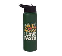 Colección de fideos divertidos I Love Pasta Stainless Steel Insulated Water Bottle