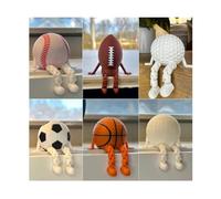 Colección de figuras de pelota deportiva, juego deportivo de pelota en miniatura con patas articuladas, divertido golf impreso en 3D, baloncesto, decoración de escritorio de fútbol, mini decoración de