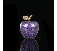 Colección De Figuritas Artificiales De Pisapapeles De Manzana De Cristal Esmaltado Hecho A Mano, Decoración De Recuerdo Para El Hogar Y La Oficina, Decoración De Navidad,Púrpura,60 Mm