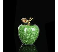 Colección De Figuritas Artificiales De Pisapapeles De Manzana De Cristal Esmaltado Hecho A Mano, Decoración De Recuerdo Para El Hogar Y La Oficina, Decoración De Navidad,Verde,60 Mm