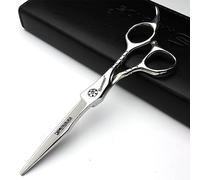 Colección de herramientas profesionales de estilismo de peluqueros en el estudio de peluquería 440c de Japón moda 6 'tijeras de corte de pelo y tijeras eficientes (Corte plano de 6 pulgadas-A)