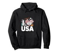 Colección de iconos patrióticos I Love USA Sudadera con Capucha