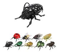 Colección de Insectos Interactivos Realistas: Escarabajos, Abejas y Mariquitas realistas para el juego educativo infantil. Figuras de insectos articuladas con cuerda. Regalo científico para (#E)