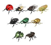Colección de Insectos Interactivos Realistas: Escarabajos, Abejas y Mariquitas realistas para el juego educativo infantil. Figuras de insectos articuladas con cuerda. Regalo científico para (#All)