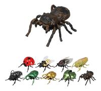 Colección de Insectos Interactivos Realistas: Escarabajos, Abejas y Mariquitas realistas para el juego educativo infantil. Figuras de insectos articuladas con cuerda. Regalo científico para (#D)