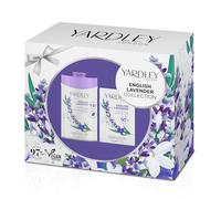 Colección de jabón y polvos corporales de lavanda de Yardley London, pastilla de jabón perfumada, polvos corporales 94 % naturales, suave fragancia floral, set de regalo para el cuidado corporal