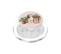 Colección de jardín Perros habaneros, Flores y Fresas PopSockets PopGrip para MagSafe