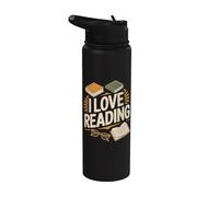 Colección de lectores para amantes de los libros I Love Reading Stainless Steel Insulated Water Bottle