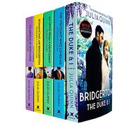 Colección de libros de la serie 5 de libros de la familia Bridgerton, de Julia Quinn (El duque y yo, el vizconde que me amó, oferta de un caballero, Romance con el señor Bridgerton y Sir Phillip, con