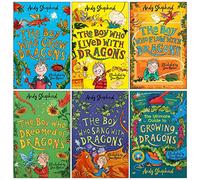 Colección de libros de la serie 6 de The Boy Who Grew Dragons, de Andy Shepherd (El niño que crió dragones, Vivió con dragones, Voló con dragones, Soñó con dragones, Cantó con dragón, Guía definitiva
