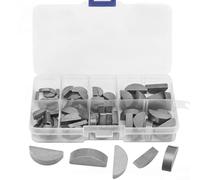 Colección de llaves semicirculares métricas, llave de media luna de acero al carbono de alta resistencia y llave para manivela de eje, caja de polipropileno con compartimento