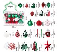 Colección de lujo de adornos navideños en un estuche de regalo reutilizable para la decoración del árbol de Navidad.