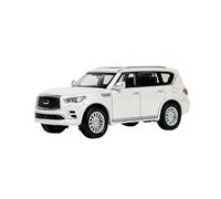Colección De Modelos De Coches Estáticos De Simulación Infiniti QX80 2020 Escala 1:64 Decoración De Exhibición Miniaturas De Automoción(White)