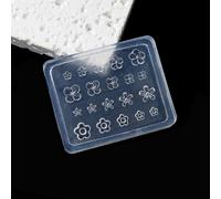 Colección de moldes de joyería de lujo para uñas, 13 diseños, silicona transparente para decoraciones elegantes de uñas, moldes para esculpir