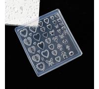 Colección de moldes de joyería de lujo para uñas, 13 diseños, silicona transparente para decoraciones elegantes de uñas, moldes para esculpir