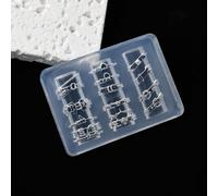 Colección de moldes de joyería de lujo para uñas, 13 diseños, silicona transparente para decoraciones elegantes de uñas, moldes para esculpir