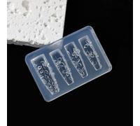 Colección de moldes de joyería de lujo para uñas, 13 diseños, silicona transparente para decoraciones elegantes de uñas, moldes para esculpir