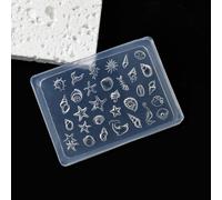 Colección de moldes de joyería de lujo para uñas, 13 diseños, silicona transparente para decoraciones elegantes de uñas, moldes para esculpir